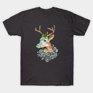 Floral Deer 2. T-Shirt